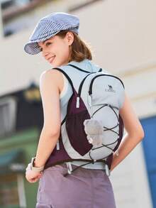 CAMEL CROWN Unisex Outdoor Backpack, Multi-Functional Daypack, Suitable For Cycling, Hiking, Climbing, Travel And Daily School - Glacier Blue - View 1