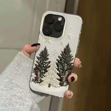 IMD Christmas Snowflake Phone Case Compatible With Iphone 17/16 Pro, 15/14/13, Double Layer, 12/11, Niche Style - White - View 1