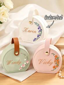 Kotak Perhiasan Kustom, Kotak Perhiasan Eksklusif untuk Pengiring Pengantin, Kotak Perhiasan Motif Bunga, Kotak Perhiasan Perjalanan yang Dipersonalisasi, Hadiah untuk Pengiring Pengantin, Hadiah Ulang Tahun, Hadiah untuk Teman, Hadiah untuk Pacar, Hadiah untuk Ibu - MultiWarna - View 1