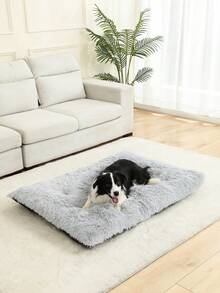 Thick Plush Dog Bed Winter Warm Pet Mat All-Season Removable Washable Cat Bed For Medium And Large Dogs - Grey - View 5