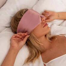 1pc Luxury Silk Neutral Sleep Mask, Comfortable & Breathable, Travel Essential, Solid Color, For Ultimate Sleep Experience - Multicolor - View 7