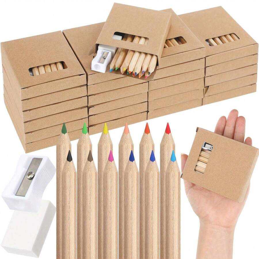 somoving 12pcs Mini Colored Pencils Set, Each Approx. 3.5 Inches ...