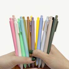 6/12pcs Random Color Minimalist Macaron Morandi Candy Color Retractable Gel Pens 0.5mm - A - View 5
