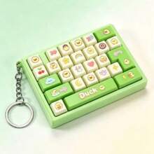 Mini Keyboard Keychain Fidget Toy, Cute Animal Keyboard Bag Charm, Portable Clickable Stress Relief Pendant, Crisp Sound, Decompression Key Ring, Suitable For Backpacks And Keys, Random Color 1pc - Multicolor - View 16