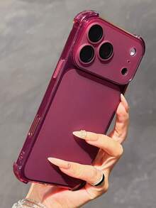 Luxury Four Corners Matte Transparent Shockproof Protection Case Compatible With IPhone 18 Pro Max 18Pro 17 Pro Max 17 Pro 17 16Pro Max 15 14 13 12 Pro Max 11 Anti-Drop Back Cover - Cherry Red - View 4