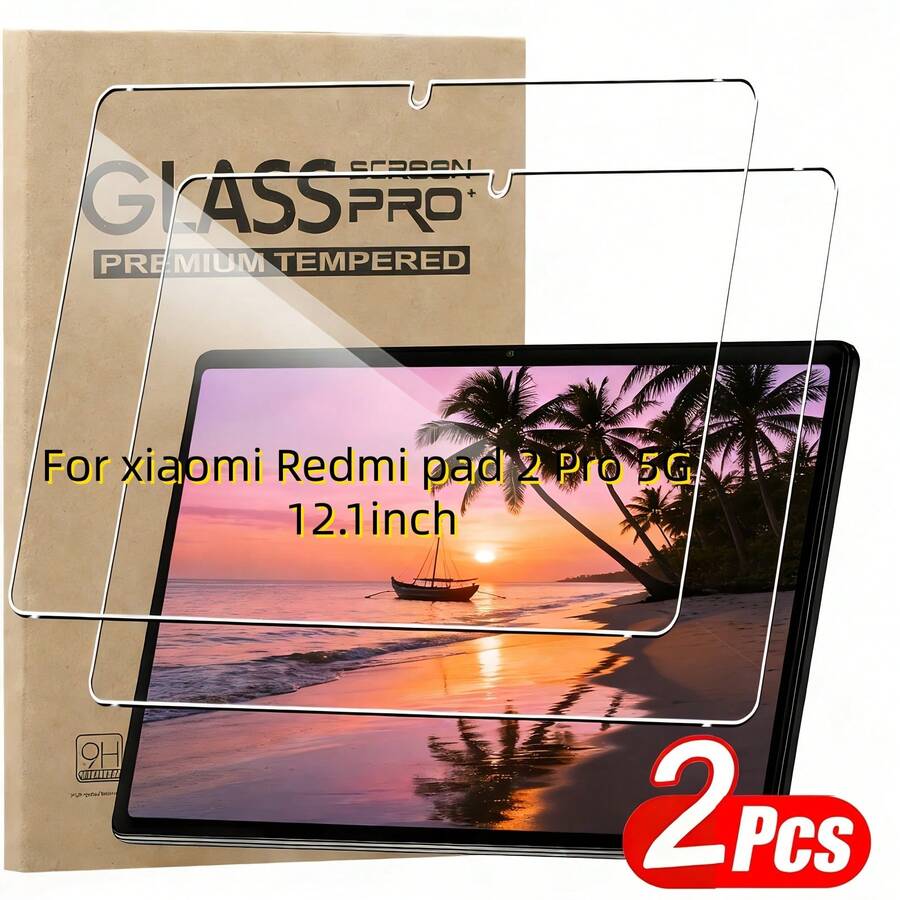 2 buah Pelindung Layar Kaca Tempered Kompatibel dengan Pad 8/Pad 8 Pro/Pad 7/Pad 7 Pro/ Pad Mini/Poco Pad M1/Poco Pad X1/ Pad 2/Pad 2 Pro/Pad 2 Pro 5G/Tablet, Film Pelindung Transparan Definisi Tinggi Anti Gores 9H, Pelindung Layar Kaca Tempered Premium - Definisi Tinggi HD, Anti Gores, Sensitif Sentuhan, Pas Presisi, Pemasangan Mudah, Perlindungan Tahan Lama untuk Tablet Transparan 3D