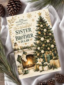6 Sets Warm Holiday Christmas Cards (With Envelopes), From Our Home To Yours, Fireplace And Gift Scene, For Friends, Classic Winter Holiday Style, Perfect Gift For Family, Exquisite Aesthetic Design, Vibrant Printed Cards, Back To School Essential - Multicolor - View 9