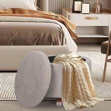 Storage Benches & Ottomans - Khaki - View 4