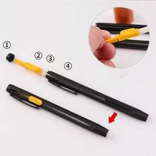 Heat Erasable Fabric Marking Pen, Retractable Wax Crayon, Clear Line Cutting Tool, Suitable For Sewing, Cutting, Garment Making And Craft Projects - A - View 6