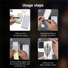 [Tattoo Transfer Paper] 2" Tattoo Transfer Paper, Compatible With C50 Printers, 130Mm/5.12In, 50Mm/1.97In, Multiple Ways To Combine, Skin-Friendly, Transfers Clearly, And Saves Paper For Small Designs - View 9