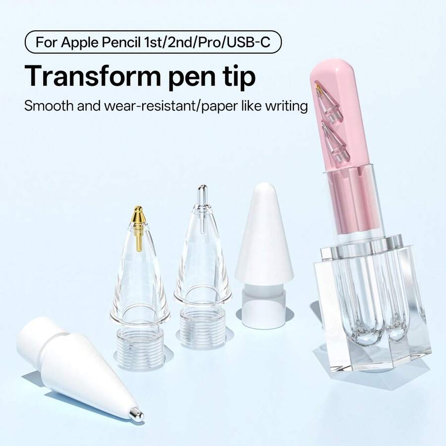4PCS Replacement Tips For Apple Pencil, Compatible With IPad Pencil 1st And 2nd Generation - Multicolor - View 1