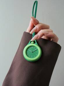 New Round Hanging Watch Creative Quartz Watch Fashion Versatile Backpack Bag Decoration Pendant Portable Small Clock - one-size - View 9