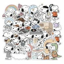 1 Set/28 Pcs Snoopy Graffiti Stickers, Cute Cartoon Anime Waterproof Cut-Out Decals For Phone, Suitcase, Notebook, Suitable For Students, Portable Colorful Hand-Drawn Stationery, Halloween Gift (Random Style) - Multicolor - View 1
