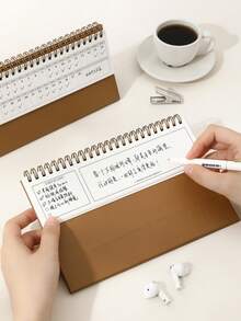 1pc 2027 MIni Desk Calendar, Simple Aesthetic Horizontal Desktop Calendar, Monthly Planner, For Notes, Habit Tracking, Daily Planning, To-Do Lists - Calendar - View 8
