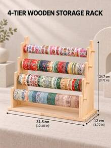 1 cái giá treo trang sức bằng gỗ nhiều tầng, giá đỡ vòng tay và dây chuyền, phù hợp để lưu trữ vòng tay, dây chuyền và trang sức hạt, trang trí bàn trang điểm - Màu gỗ tự nhiên - Xem 8