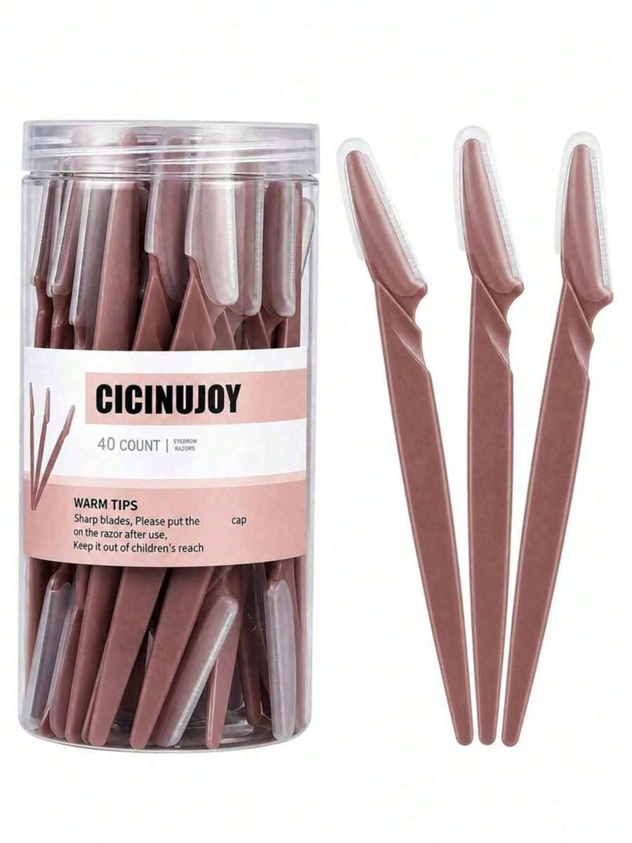 20件/10件眉毛修剪器套裝,眉毛修剪器,長柄修剪器,眉毛修剪工具,用於修整和修剪眉毛的美容工具,去角質和去除繭皮工具,刮鬍刀,精細眉毛修剪器,適用於居家裝飾(包括秋季、聖誕和日常風格)、辦公室裝飾、女孩生日裝飾和臥室牆面裝飾的面部與頸部刮鬍刀片 - A - 查看 1