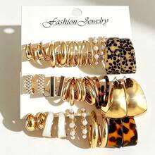 5 Pairs / 15 Pairs Earring Set, Vintage Earring Multi-Piece Combination, Fashionable Women's Jewelry, Suitable For Daily Wear And Party Accessories - Multicolor - View 6