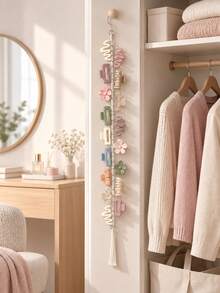 Hanging Hair Clip Storage Chain With 20 Metal Rings, Hair Clip Organizer Rack, Space-Saving Hair Accessory Storage, Suitable For Bedroom, Bathroom, Dorm, For Women And Teenagers, Christmas Gift, Gift For Her - Multicolor - View 3