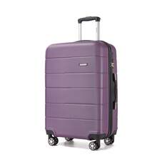 Travel Luggage Set 3 Piece Hard Shell Suitcase With Spinner Wheels TSA Lock Cabin Carry On 20 Inch 24 Inch Medium 28 Inch Large ABS+PC Case Purple - Purple - View 10