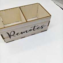 Wooden Storage Box - Minimalist Geometric Design, Painted Surface, Perfect For Desktop Organization And Remote Control Storage - Multicolor - View 7