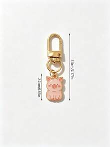 Alloy Cow Keychain Cute Panda Bag Pendant Animal Series Exquisite Small Bag Decoration Charm - Multicolor - View 4