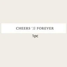 5/3/1 قطعة شريط زجاجة الشمبانيا للزفاف "Cheers To Forever"، شريط ديكور مكان الزفاف، شريط ديكور زجاجة الشمبانيا، فيونكات زخرفية، ديكور حفلة عيد الميلاد، ديكور حفلة العطلات - هتافات - مشاهدة 6