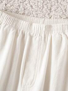 Boys' Casual Classic Versatile Pure Cotton White Long Pants Suitable For Vacation, Party, Performance, Daily, School And Other Occasions - White - View 6