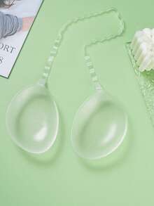 1 Pc Women's Invisible Strapless Silicone Bra (With Adhesive Padding), Suitable For Spaghetti Strap Dresses And Wedding Dresses, Summer Push-Up Support, Lightweight And Breathable - Multicolor - View 9