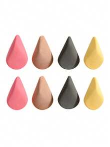 Mini Dual End Fan Shape Beauty Sponge Irregular Makeup Blender Latex-Free Soft Cosmetic Puff For Foundation Cream Makeup Loose Powder - Multicolor - View 7