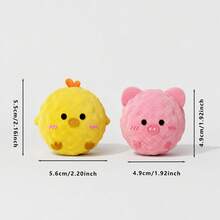 2pcs Set Pet Interactive Bouncing Squeaky Toy Ball, Chewable Interactive Energy-Consuming Pet Toy, Suitable For Small Dogs - Multicolor - View 3