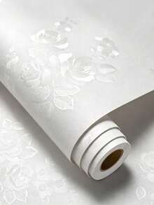 1 Gulungan Wallpaper PVC Motif Mawar Timbul 3D, Perekat Diri, Tahan Air, Tahan Lembap, Dengan Perekat di Bagian Belakang, Stiker Dinding yang Dapat Dilepas dan Dibersihkan untuk Ruang Tamu, Kamar Tidur, Renovasi dan Dekorasi Asrama - beraneka warna - View 12
