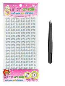 1Set Gem Stickers, Stickers Aesthetic, Self Adhesive Shiny Round Gem Sheet, Multicolor Iridescent Tone, For Makeup, Phone, Cup, Camera Decor - 6MM AB Pearl Rhinestone - View 15