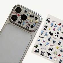 Star Moon Black Cat Cute Stickers DIY Decorative Sticker Base Material Camera Stickers Cartoon Stickers Embossed 3D DIY Phone Case Camera Stickers, This Is A DIY Phone Sticker.[This Product Is Not Intended For Children] - Multicolor - View 7