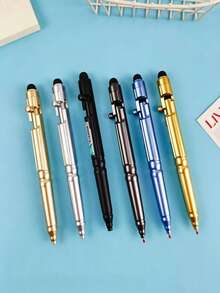 4pcs Creative Erasable Gel Pens, Comes With Erasable Tip, 0.5mm Ballpoint Pen, Retractable Comfortable Grip Writing Pen, Creative Erasable Metal Mechanical Pencil, Suitable For School, Office - Student, Artist Gift Set - Default - View 9