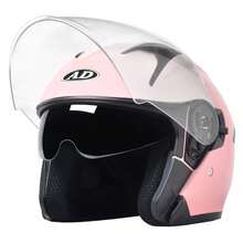 AD Motorcycle Helmet HD Anti Fog Double Lens Open Face Helmets Seasons DOT Certified Rideing Protective Helmet Free Size - K5 - View 2