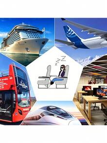 1pc Travel Foot Hammock, Portable & Comfortable, With Adjustable Shoulder Strap And Durable Design, Compact For Office, Airplane And High-Speed Train Travel. High-Speed Train Convenience | Compact Hammock | Adjustable Length To Relieve Foot Fatigue, Ergonomic Design, Lightweight And Convenient, Essential For Travel - Multicolor - View 7
