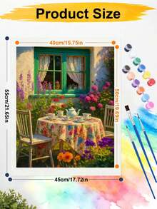 1 Set Of Digital Oil Painting Set, Suitable For Beginners, Afternoon Tea-Adult Beginner Set, Birthday Gift, Anniversary Gift, Holiday Gift, Home Decoration. - A - View 6