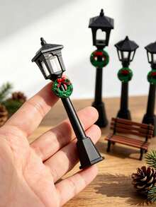 Christmas Decoration Mini Street Light Plastic Fairy Garden Decorative Accessories, Photography Props, Miniature Home Ornaments - Realistic Street Lamp - View 6