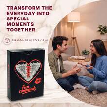 50-Piece Romantic Date Night Card Game For Couples, Spark Joy & Deep Connection, Romantic Interactive Challenges For Him And Her, Engaging Two-Player Evening Board Game, Perfect Anniversary & Birthday Present - Multicolor - View 2
