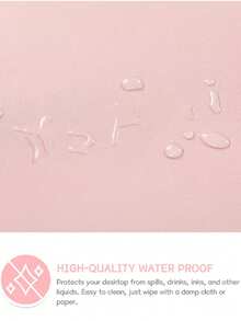 Minimalist Korean Ins Heart Cream Pink Pastel Wave Point Stripe Bow PU Leather Mouse Pad Large Size Office Desk Mat Waterproof Desktop Keyboard Desk Pad Gaming Mousepad - View 6