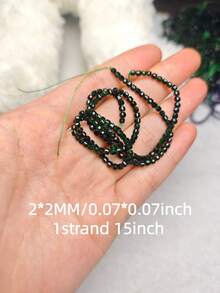 Brown Goldstone/Blue Goldstone/Green Goldstone Diamond Cut Flash Loose Cube Beads - Suitable For Jewelry, Bracelet, And Necklace Making Additions - 1strand 15inch - View 12