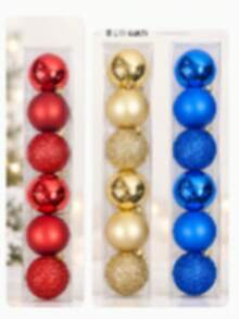 Christmas Ball Ornaments 6PCS Set, 8cm Hanging Baubles For Tree Garland Window Party Decor, 5 Colors - 8cm-6PCS - View 22