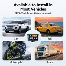VENBES 7 Inch PND Portable Car Stereo, Wireless CarPlay & Wireless Android Auto Touch Screen Car Player With Bluetooth FM - Main Unit Only - View 9
