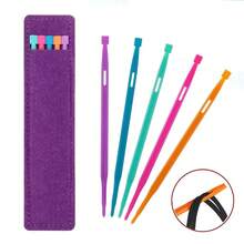 5Pcs/Set Household Multifunctional Colored Sewing Tool Rubber Band Threading Tool For Sewing Craft Project - 5-piece Set + Storage Bag - View 1