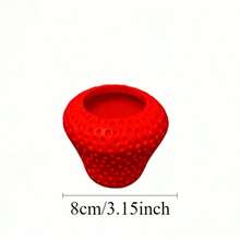1pc Cute Strawberry Shaped Small Plant Pot, Resin Succulent Planter Pot Without Drainage Hole, Mini Decorative Flower Pot For Indoor Desktop, Window Sill, Tabletop, Adorable Home Decor For Tiny Greenery & Houseplants - Multicolor - View 6