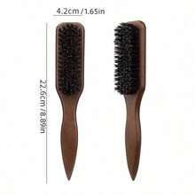 1pc\2pcs Edge Comb, Mini Soft Bristle Hair Brush, Restore Shine, For Edges And Back Combing, Detangle And Smooth Hair, For Synthetic And Human Hair, For Scalp Massage And Styling, Suitable For All Hair Types, Durable Material, Unique Comb Pattern - View 6