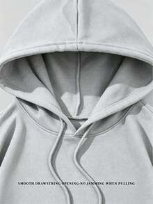 Sudadera con capucha y cuello redondo para mujer, con bolsillos, camisetas con estampado divertido de un ganso asustado, ropa de otoño para mujer, conjunto de otoño para mujer, tops informales para las vacaciones. - Gris Claro - Ver 2