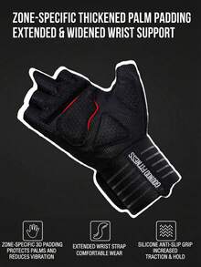 XAXRE Weightlifting Gloves, Reinforced Thumb Crotch Non Slip Gym Gloves, Adjustable Hook-And-Loop, Gloves For Weight Lifting Training Fitness Sports - Multiple Styles - View 7