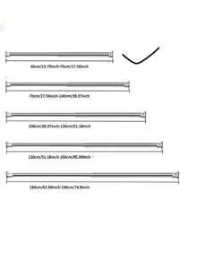 1pc Stainless Steel Telescopic Shower Curtain Rod, 2.5cm Diameter, Multiple Lengths Available, Suitable For Shower Curtain Rod, Curtain Rod, Wardrobe Hanging Rod, Telescopic Rod, Drying Rack, Clothes Hanging Rod, Support Rod, Kitchen Utensil Storage Rod, Tension Rod, Shovel Hanging Rod, Spoon Hanging Rod, Cutting Board Hanging Rod, Kitchen Towel Hanging Rod, Whisk Hanging Rod, Soup Ladle Hanging Rod, No Drilling Installation, Made Of Stainless Steel, And With No Odor - Silver - View 4