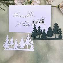 1pc Christmas Tree House Design Metal Cutting Die, Perfect For Scrapbooking, Photo Albums, Paper Cards And Decorative Crafts. - Christmas Tree - View 5